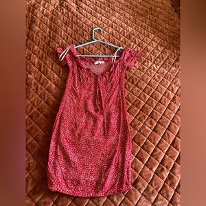 Red mini body con dress